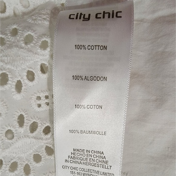 City chic peekaboo Ivory eyelet lace off shoulder top plus size 22 new!!! - Picture 6 of 8